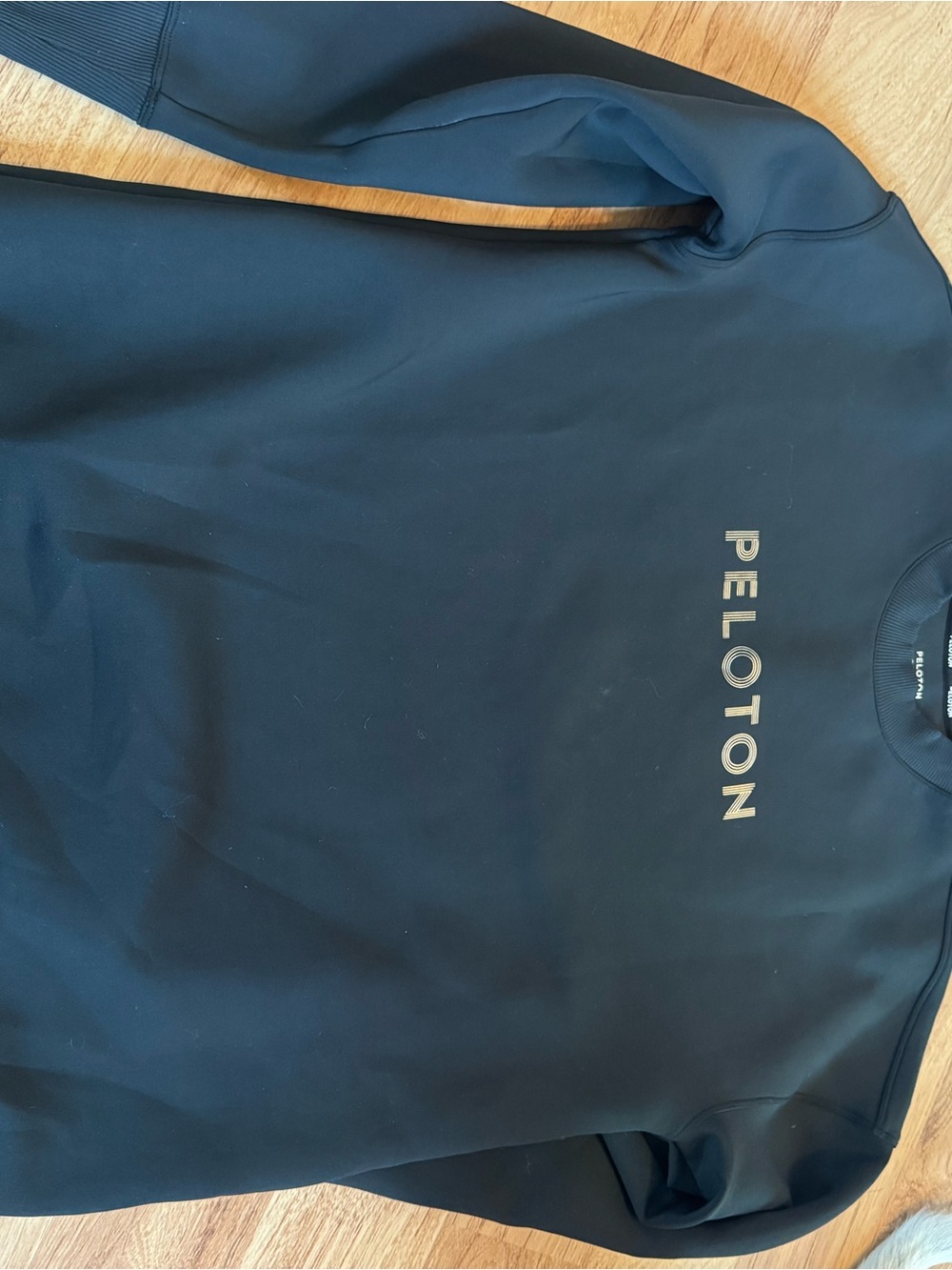 Peloton Black Crewneck Sweatshirt with White Logo